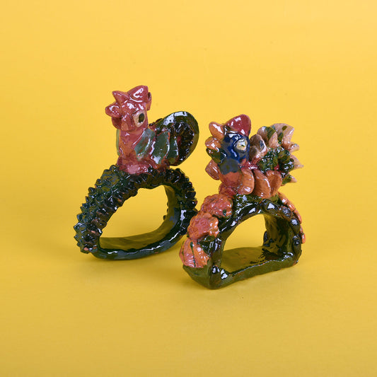 Glazed napkin holder